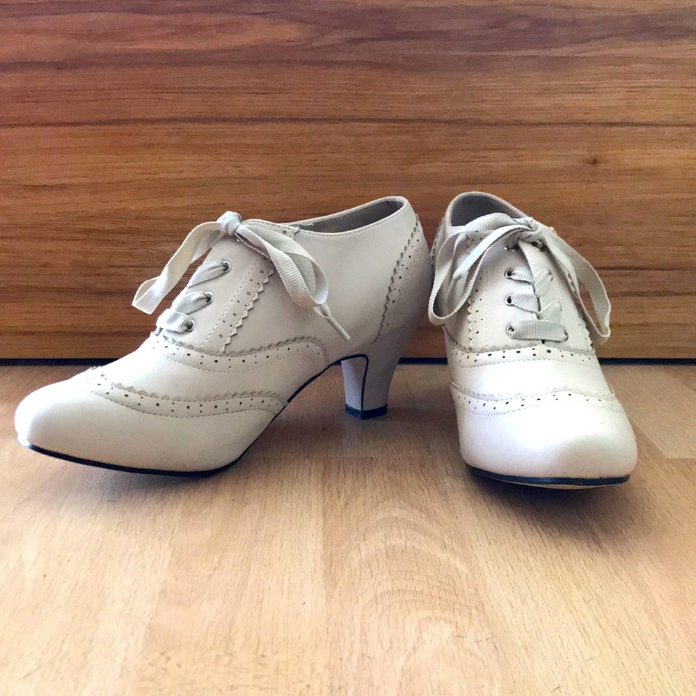 White Oxford Heels